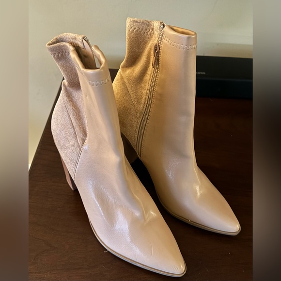 LULUS Essex Light Nude Mid-Calf Booties NWOT Please review pictures. - Picture 4 of 8